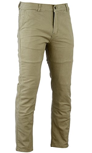 Bikers Gear Australia - Vaqueros de Motocicleta Modernos Estilo Chino con Forro Kevlar, con protección CE 1621-1