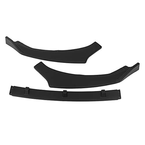 BLH-JMS Paragolpes Splitter Delantero, Negro/Carbono Look Auto Lip Cuerpo del difusor de protección Kit de alerón Guardia para Toyota Corolla 2019-2020,Matte Black