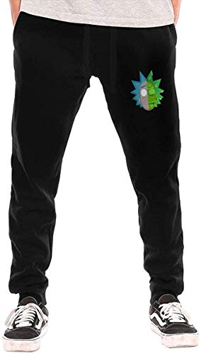 BOLAWOO-77 Rick Y Morty La Mitad Tóxica Cara De Secado Mode Básicos Rápido Pantalones De Chándal para Deportes Activos con Open Dobladillo Y Bolsillos Pantalones De Chándal De Ropa De Moda