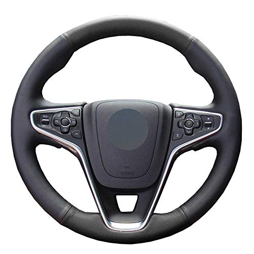 BUQDA Cubierta de Cuero para Volante de Coche DIY, para Buick Regal GS 2014-2017 Opel Insignia 2014-2017 Vauxhall Insignia 2014-2017