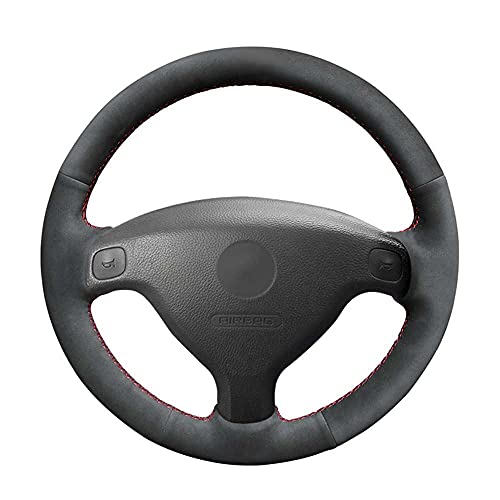 BUQDA Cubiertas de Volante de Gamuza Cosidas a Mano para Coche, aptas para Opel Astra G Corsa B Zafira A Agila A Combo B Tigra 1998-2007