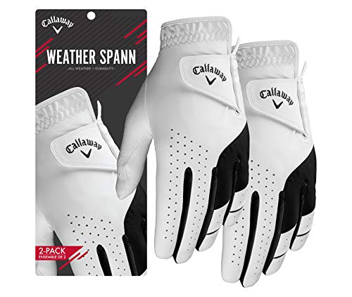 Callaway Weather Spann 2019 Guante pack de 2 Unisex-Adult, Blanco, XL