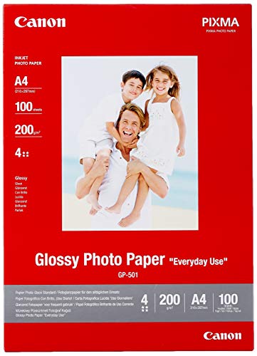 Canon GP-501, Papel Fotográfico A4 con Brillo (100 hojas, 200g/m2)