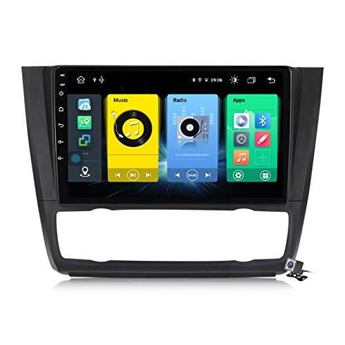 Car Stereo Sat Android 10.0 Radio para BMW Serie 1 E88 E82 E81 E87 2004~2011, Navegación GPS Unidad Principal de 9 Pulgadas Reproductor Multimedia MP5 Receptor de Video con 4G WiFi DSP SWC Carplay