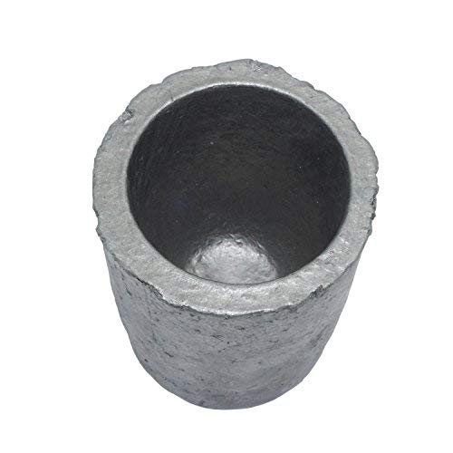 Carburo de silicio Grafito crisoles Copa horno fundición fundición refinación fundición crisol para oro plata Cobre latón metales de aluminio (7 fl oz)