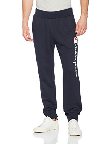 Champion Hombre - Pantalones Classic Logo - Azul, S