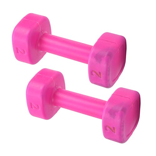 CHICIRIS Pesas de Mano con Mancuernas, 1 par de Mancuernas de Fitness para Mujer, Equipo de Entrenamiento de Yoga para el hogar(Rosa roja)