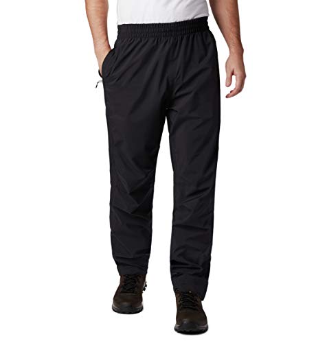 Columbia Evolution Valley Pantalón Impermeable, Hombre, Negro, XXL/R