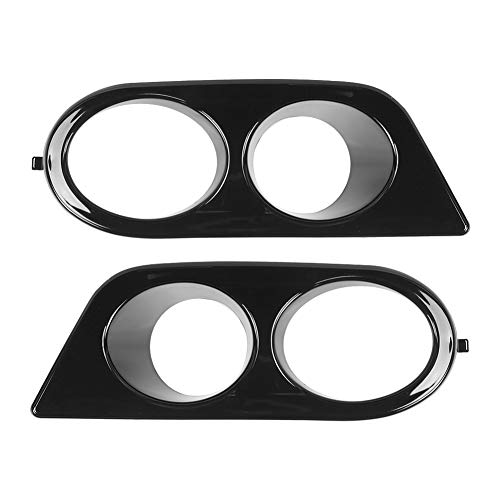 Cubierta de luz antiniebla Qiilu, 2 piezas de plástico, cubierta de luz antiniebla para parachoques delantero, doble orificio, accesorio para coche, apto para E46 M3 2001-2006(negro)