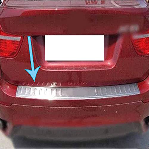 De Acero Inoxidable Protector de Parachoques Trasero para BM W X6 E71 2008-2011, AntiarañAzos Protectora De Maletero Trasero Tira De La Placa del Umbral De Coche Accesorios