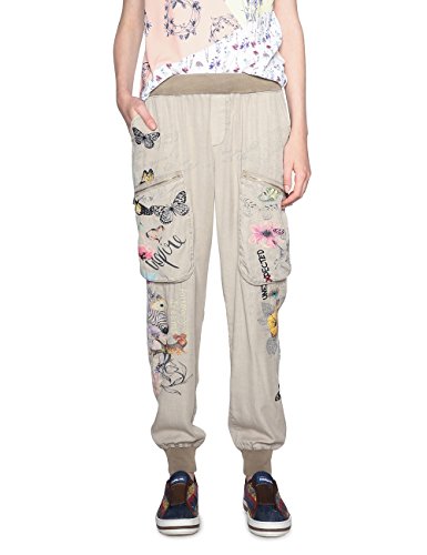 Desigual Pant_Eddy Pantalones, Marrón (Sahara 6023), L para Mujer