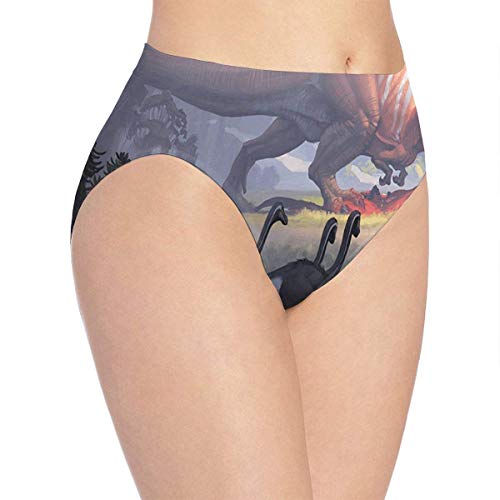 Eileen Powell Ropa Interior para Mujer Dinosaurs Tree Special Bikini Brief Hipster Underpants XL