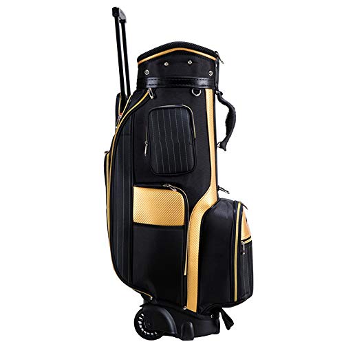 EVFIT Bolsas de Palos de Golf Ligera Golf Club Cesta Bolsas con Ruedas de Soporte del Golf Bolsa de Golf del Bolso del Carro de Golf de Viaje Bolsa de Transporte estándar Organizador