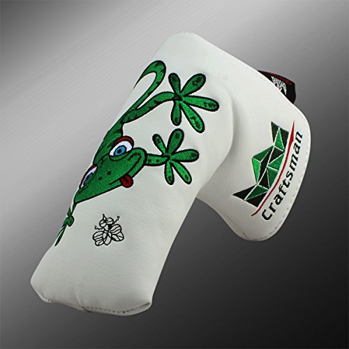 Funda para putter de golf para Scotty Cameron Taylormade Odyssey Blade, cierre magnético, diseño de lagarto, color blanco