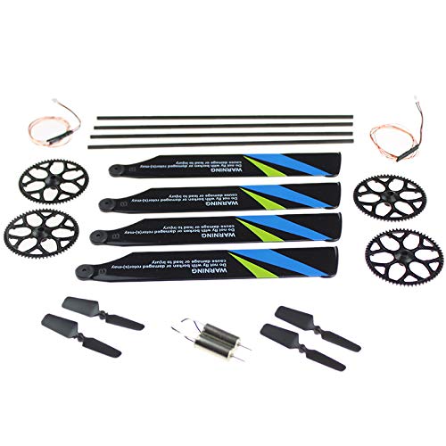 Gaoominy Bolsa de Kit de Herramientas - Engranajes Palas del Rotor Principal Piezas del Cable del Motor de la Pluma de Cola para el HelicóPtero RC Wltoys V911S