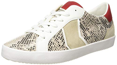 Geox D WARLEY A, Zapatillas Mujer, Beige Optic White, 35 EU