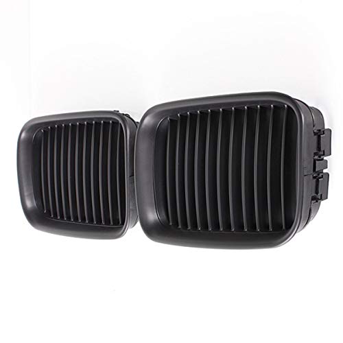 GLEEDSG Rejillas Delanteras de Repuesto para Coche Matt Black Paragolpes Delantero Slat Grill Racing Sport Grille, para BMW Serie 3 E36 320i 325i M3 1992-1996