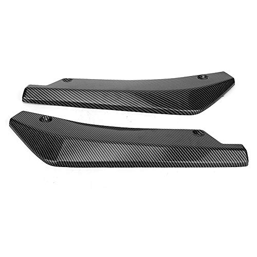 Gorgeri Divisor de labios de paragolpes trasero , 2 piezas de textura de fibra de carbono para automóvil universal Paragolpes trasero Divisores de ángulo de envoltura de labios Difusor Canard Protect