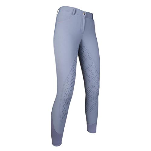 HKM PRO TEAM Reithose-Active 19 Sue-Silikon Pantalón Deportivo, 8408 Azul Paloma, 10 años Unisex Adulto