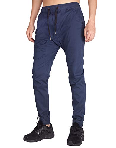 ITALY MORN Jogger Pantalones Sweatpants para Hombre Slim Fit Gris Chandal (S, Armada Azul)