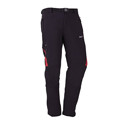 Izas Isasa Pantalón de montaña, Hombre, Negro/Naranja, S