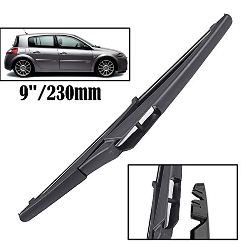 JJJJD Limpiaparabrisas 9" Parabrisas Posterior lámina for Renault Megane II Hatchback 2 MK2 2002-2008 Parabrisas Parabrisas Ventana indiscreta