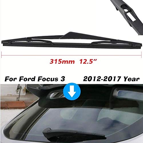 JJJJD Limpiaparabrisas Trasero de la lámina for For Ford Focus 2 MK2 2004-2011 for For Ford Focus 3 MK3 2012-2017 Parabrisas Auto Parabrisas Ventana Trasera Cuchillas (Color : 2012 to 2017 Year)