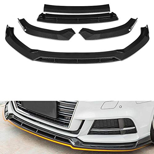 JTAccord Paragolpes Delantero Lip Car Spoiler Delantero Bumper Splitter Lip Diffuser Guard Protection Cover Trim para Audi A3 S3 2017-2019, modificación del Coche