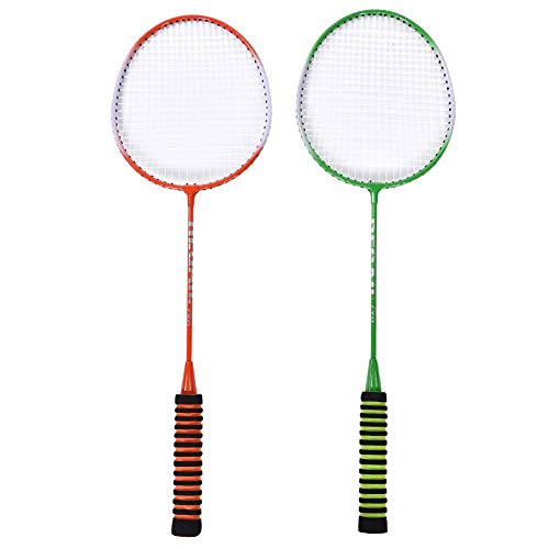 Keenso1 1 par de Raquetas de Bádminton con Bolsa, Mango de Esponja, Raquetas de Entrenamiento