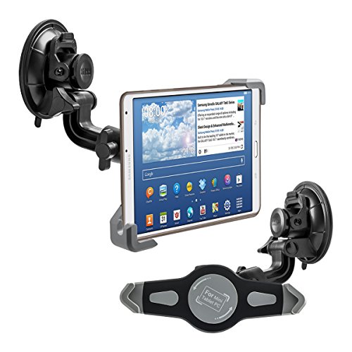 kwmobile Soporte de Coche para Tablet de 7-8" - Base Universal con Ventosa - Enganche en Negro