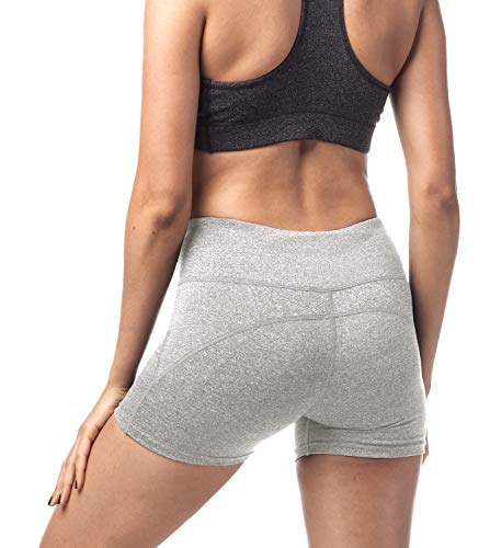 LAPASA Pantalón Corto Deportivo para Mujer Cintura Alta (Running, Fitness, Estiramiento) L09