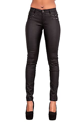 Leggings ajustados para mujer, con aspecto de cuero, tallas 34, 36, 38, 40, 42