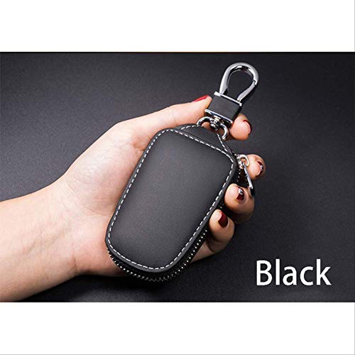 LLOOMMB Llavero Genuine Car Business Men Key Case Wallet para Chevrolet Cruze Aveo Opel Insignia SsangYong Kyron Rexton Honda Accord CRV   Negro