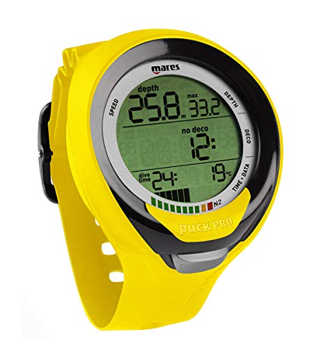 Mares Puck Pro Computadora subacuatica, Adultos Unisex, Amarillo/Negro, Talla Unica