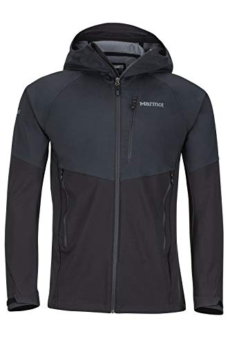 Marmot ROM Jacket Chaqueta Softshell, Chaqueta Outdoor, Anorak, Repelente Al Agua, Transpirable, Hombre, Black, S