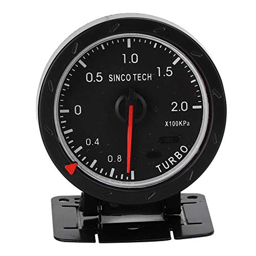 Medidor Turbo Boost Gauge, 2.4in 7 colores PSI Turbo Presión Boost Gauge Meter Pantalla LED Instrumento de carreras de coches