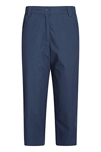 Mountain Warehouse Pantalones Capri Quest para Mujer - Ligeros, de Verano - Transpirables - Fácil Mantenimiento - para excursiones, Viajes, acampadas y Paseos Azul Marino 34