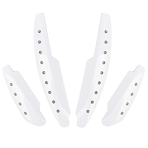 OFZVEO 4pcs Protectores de Borde de Puerta de Coche, Protector Puertas Coche, Anticolisión Antiarañazos Impermeable, Tira de Parachoques Borde Espejo Retrovisor Universal para Auto/Camión/SUV (Blanco)