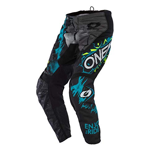 O'Neal | Pantalones de Motocross | MX Enduro | Totalmente Forrados, Acolchados de Goma para una protección Extra | Pantalones Elemento Villan | Adultos | Blanco | Talla 24