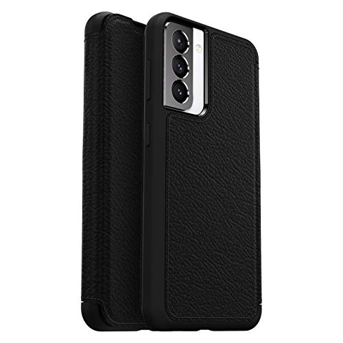 Otterbox Strada Funda con tapa Folio en Cuero, anticaídas, fina y elegante para Samsung Galaxy S21 5G, Negro