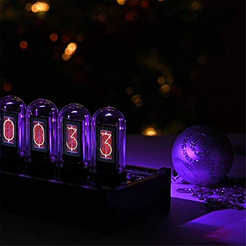 PaNt LED Nixie Clock Reloj de tubo luminoso con pantalla de fotos personalizada para bricolaje, reloj de tubo digital LED con USB TypC,más de 20 modos disponibles y 1000 colores ajustables