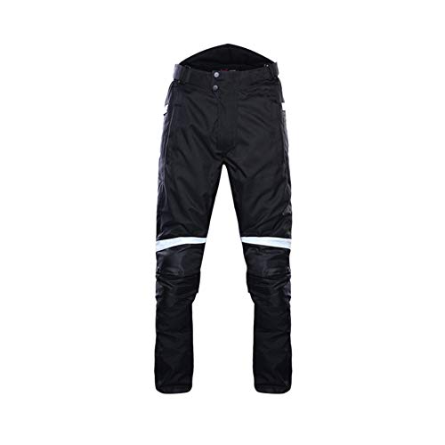 Pantalones de Motocicleta Unisex Adulto con Protección Impermeable y Forro Extraíble, Hombre Pantalón Largo Textil Pantalón Protectores de Motorista Gris L