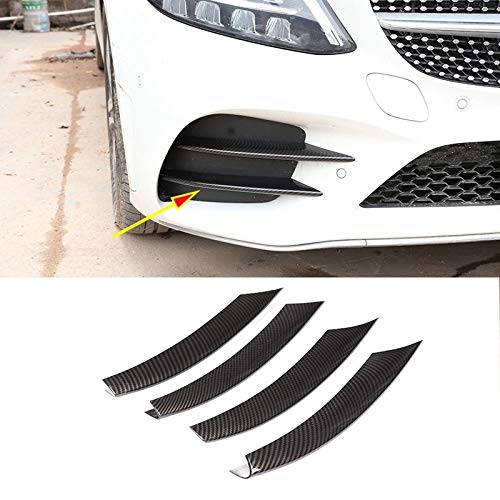 Parachoques Delantero Parrilla Paragolpes Luz De Niebla Parrilla, Ajuste Fit For Mercedes-Benz Clase C 2019-2020 Fibra De Carbono Del Parachoques Delantero Parrilla Niebla Del Ajuste De La Cubierta De