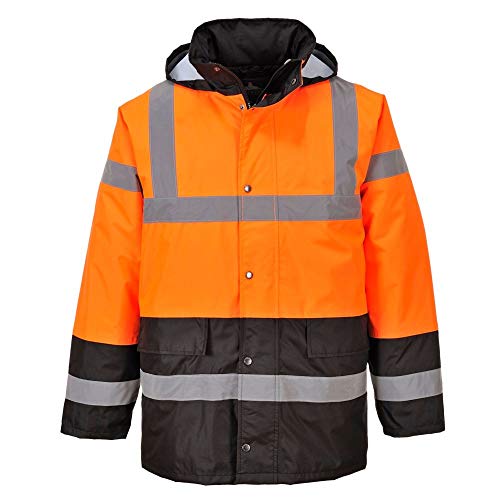 Portwest S467OBRM Chaqueta de Alta Visibilidad, Hi-Vis Two Tone, M, Naranja (Orange/Black)