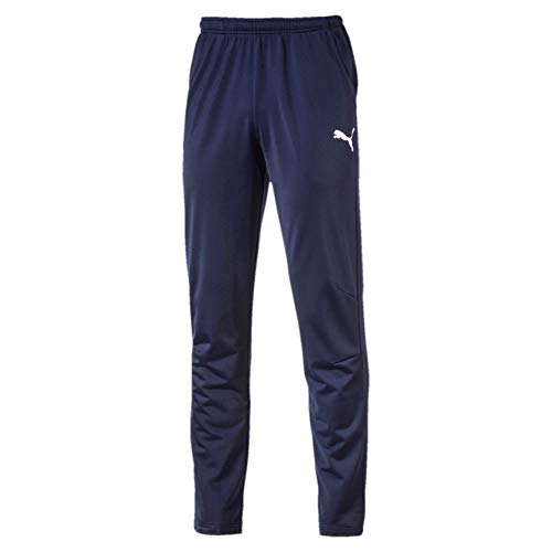 PUMA Liga Training Pant Core Pantalones, Hombre, Azul (Azul Oscuro Blanco), XL