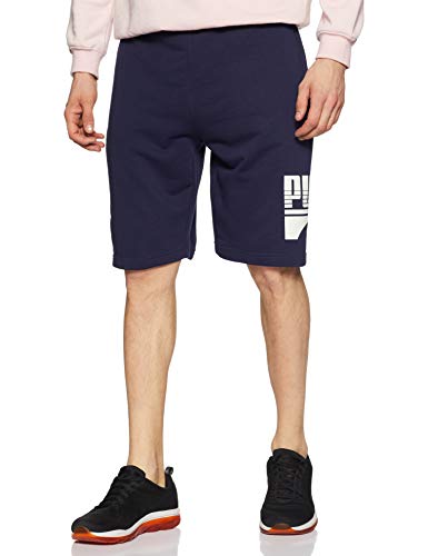 PUMA Rebel Shorts 9` Pantalones Cortos, Hombre, Peacoat, M