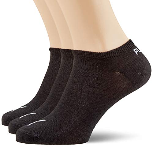 Puma Sportsocken Invisible 3P, Calcetines Unisex adulto, pack de 3, negro, 47/49 (Talla del fabricante: 047)