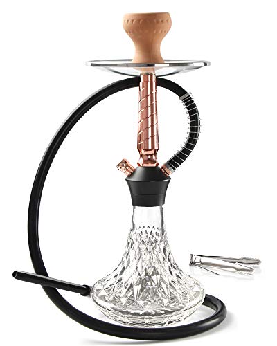 REANICE 17.5"paquete de cigarrillos, con un paquete de cristal de pipa, y accesorios de Shisha (transparencia)