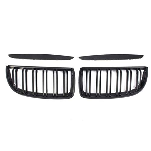 Rejilla de riñón, par Front Brot Gloss Black Double Slat Sport Grill 1 Set FO RE90 E91 4 Door 2005 2006 2008# GCP-039011,Matte Black 2 Line