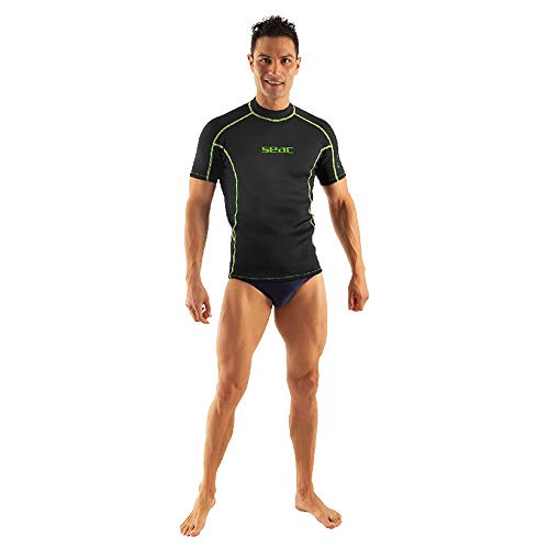 SEAC Fit Short - Camisa de Neopreno (de Manga Larga de 2 mm, Adecuado como Protector térmico para Buceo y Surf)